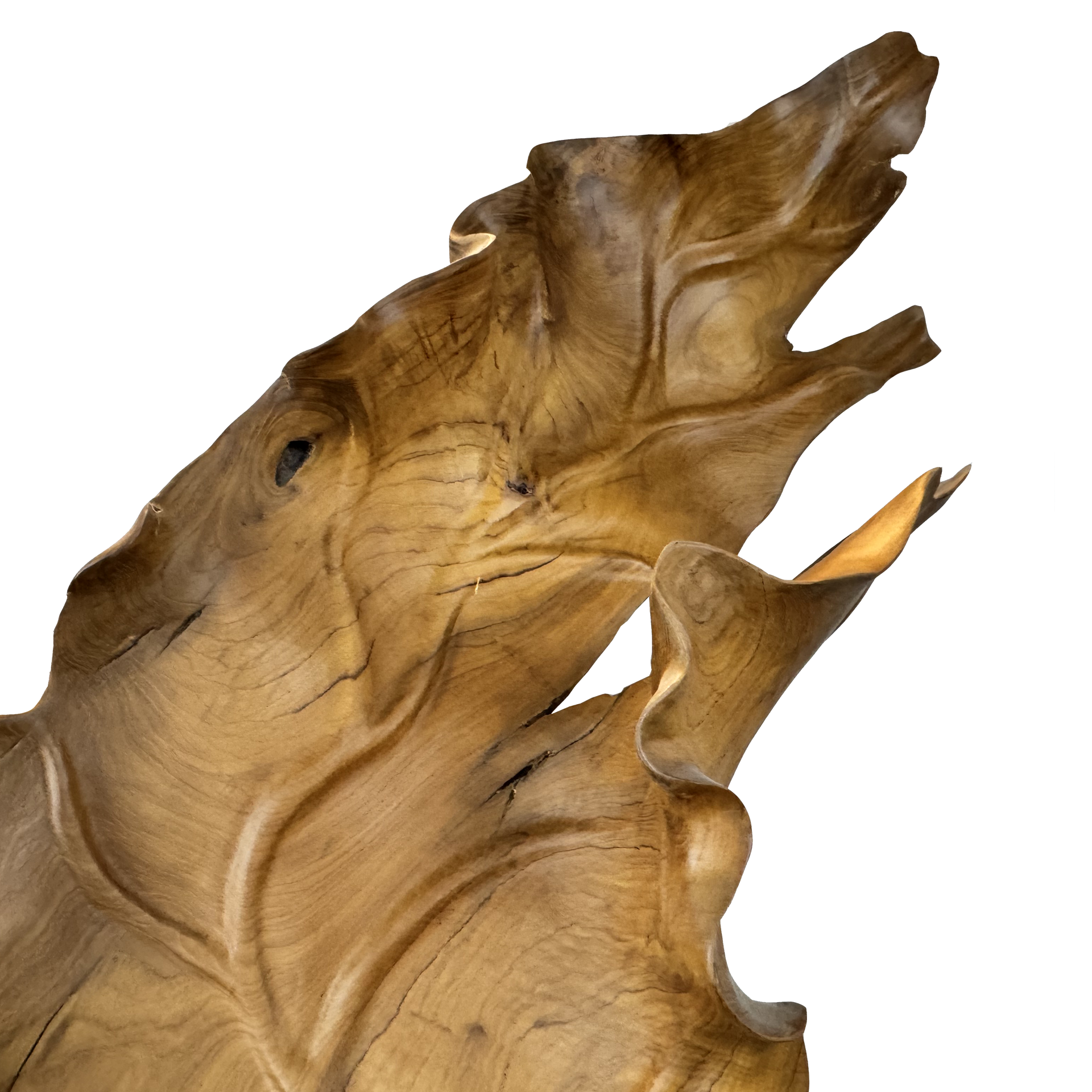 Abstract natural wooden sculpture
